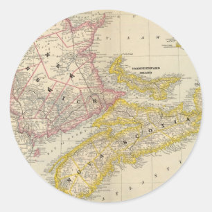 New Brunswick, Nova Scotia Classic Round Sticker
