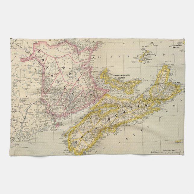 New Brunswick, Nova Scotia Kitchen Towel (Horizontal)