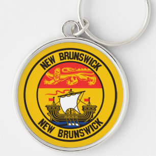 New Brunswick Round Emblem Keychain