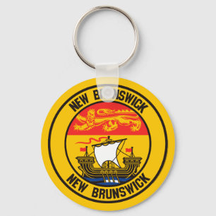 New Brunswick Round Emblem Keychain