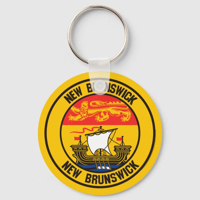 New Brunswick Round Emblem Keychain (Front)
