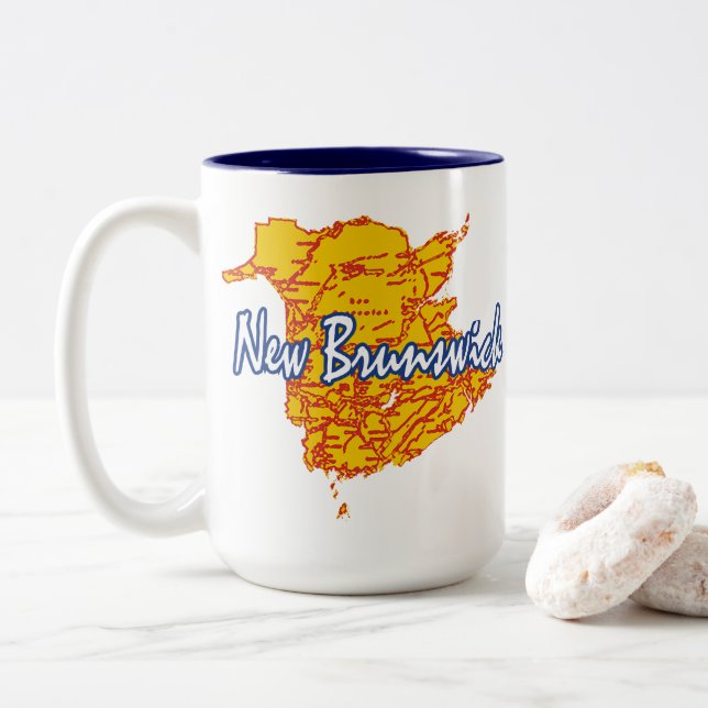 New Brunswick Two-Tone Coffee Mug (With Donut)