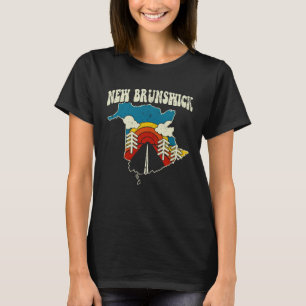 New Brunswick Vintage Province Rainbow Canada Retr T-Shirt