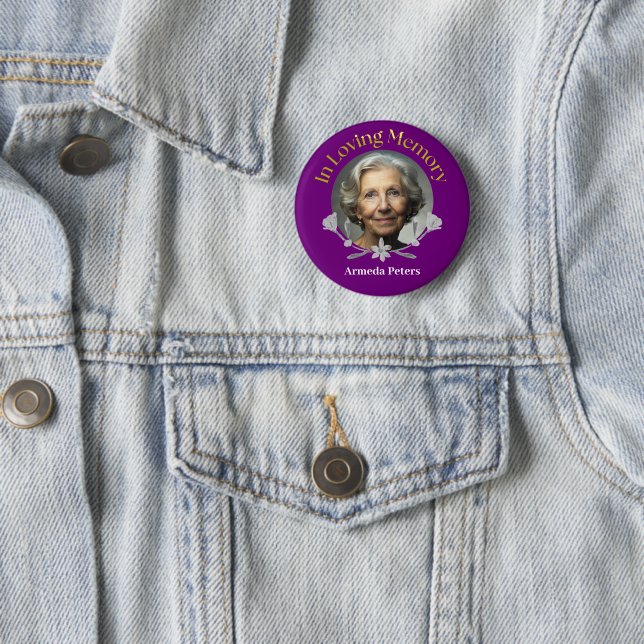 NEW! Button - In Memory Of  - Standard, 2¼ Inch (In Situ)
