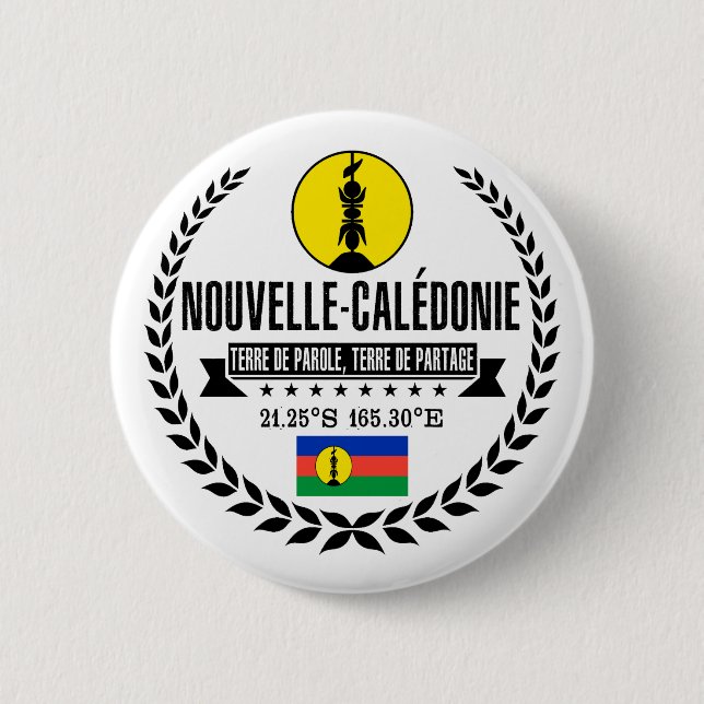 New Caledonia 2 Inch Round Button (Front)