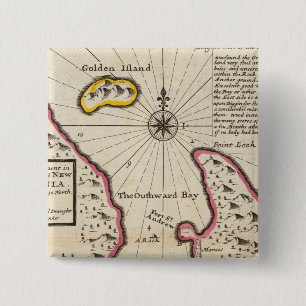 New Caledonia 2 Inch Square Button