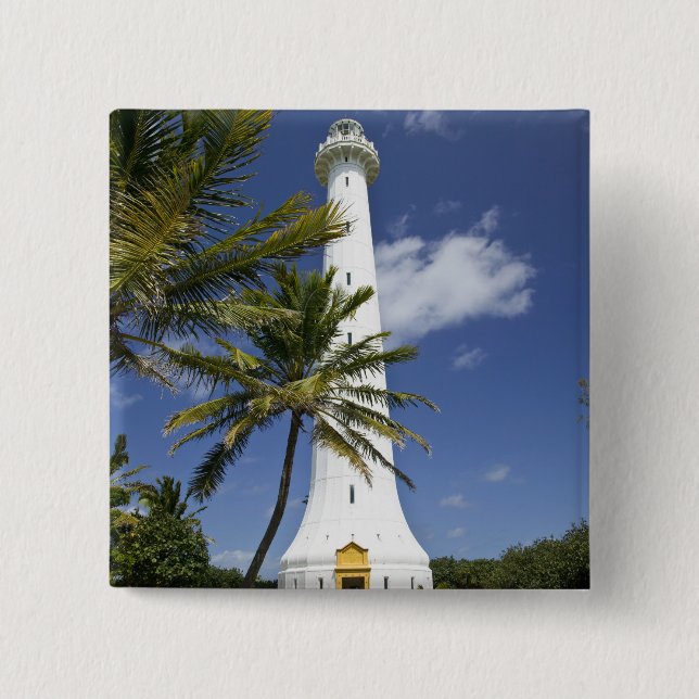 New Caledonia, Amedee Islet. Amedee Islet 2 Inch Square Button (Front)
