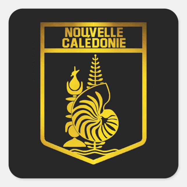 New Caledonia Emblem Square Sticker (Front)