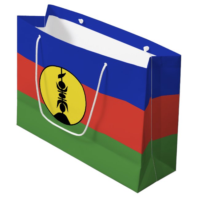 New Caledonia flag Large Gift Bag (Front Angled)