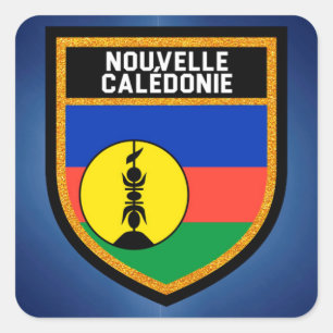 New Caledonia Flag Square Sticker