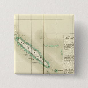 New Caledonia Oceania no 46 2 Inch Square Button