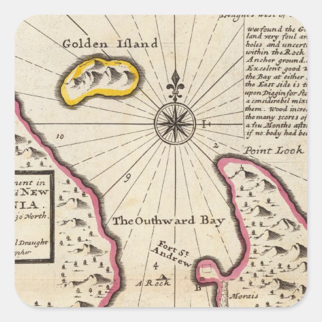 New Caledonia Square Sticker (Front)