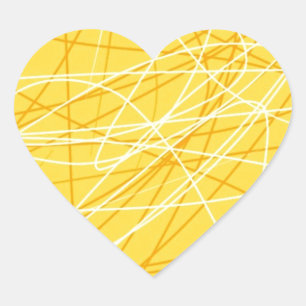 New canary yellow pattern trend 2014 accessories heart sticker