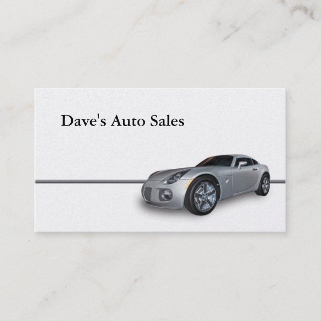 New Car Business Card (Front)