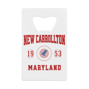 New Carrollton Maryland College University Style Credit Card Bottle Opener