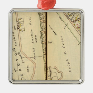 New Castle, New York 2 Metal Ornament