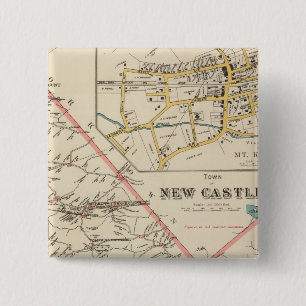 New Castle town 2 Inch Square Button