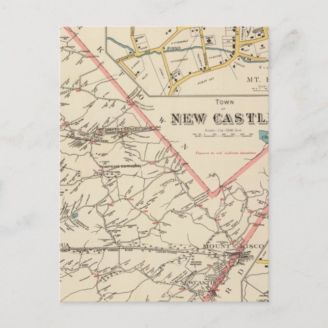 New Castle town Postcard (Front)