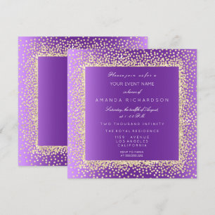 New Champaigne Gold Glitter Confetti Invitation