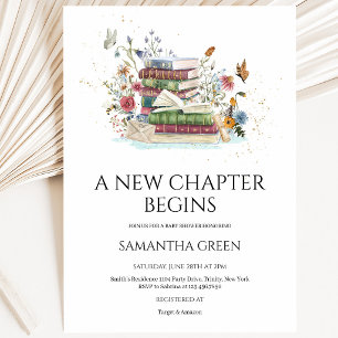 New Chapter Begins Baby Shower Invitation