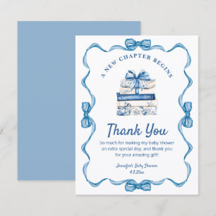 new chapter begins, blue ribbon books thank you card