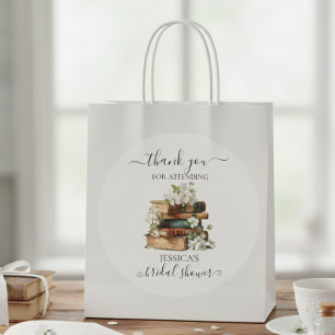 New Chapter Begins Book Bridal Shower  Classic Round Sticker