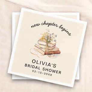 New Chapter Begins Bridal Shower Napkin
