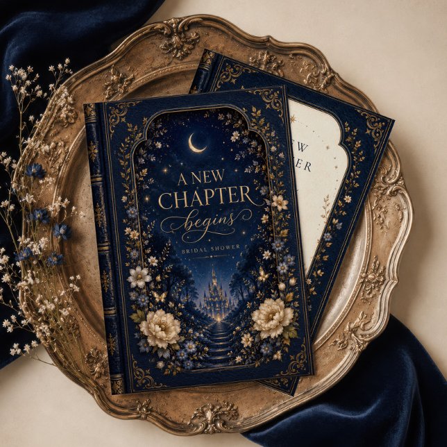 New Chapter begins Fantasy Enchanted bridal shower Invitation (Creator Uploaded)
