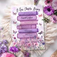 New Chapter Begins Flowers Butterflies Baby Shower