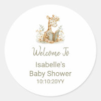 New Chapter Begins Giraffe Storybook Baby Shower