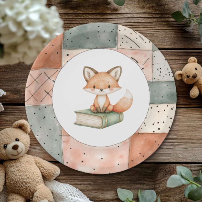 New Chapter Begins Storybook Baby Shower Paper Plate (Creator Uploaded)