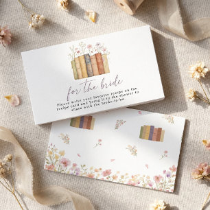 New Chapter Begins Vintage Floral Books Enclosure Card