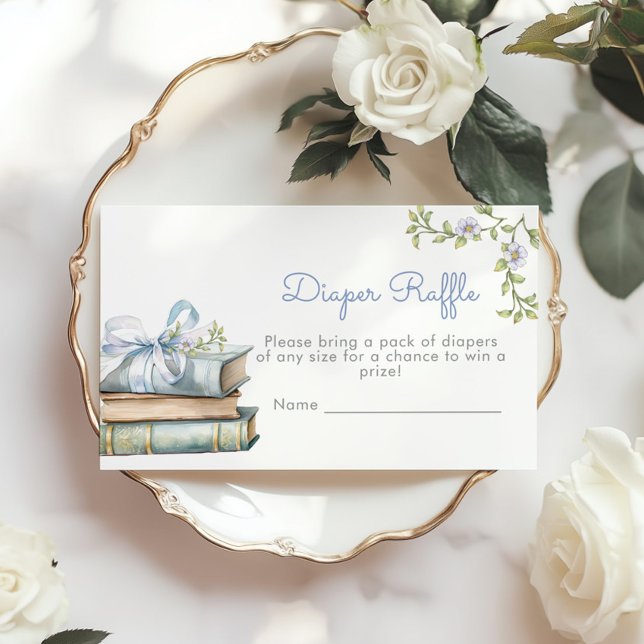 New Chapter Blue Bow Diaper raffle ticket Enclosure Card (Creator Uploaded)