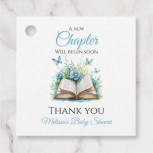 New Chapter Blue Boy Brunch StoryBook Baby Shower Favour Tags