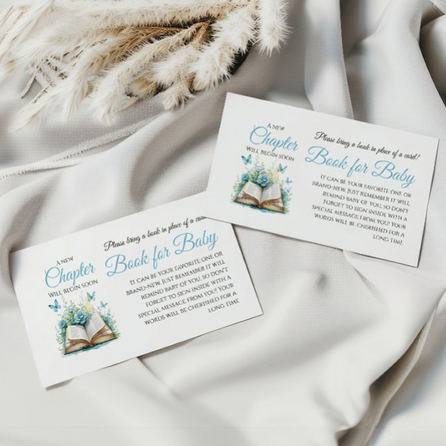New Chapter Blue Brunch Book for Baby Shower Game Enclosure Card (Creator Uploaded)