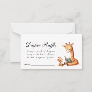 New Chapter Book Baby Shower Diaper Raffle Ticket  Card