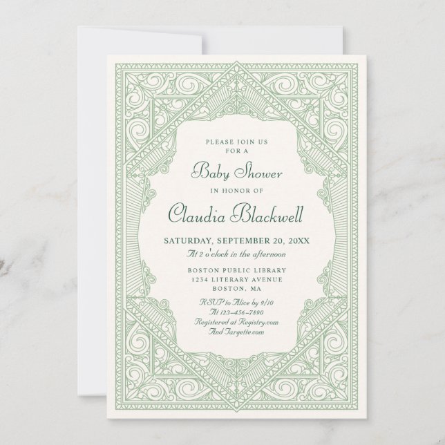 New Chapter Book Gender Neutral Baby Shower Invitation (Front)