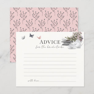 New Chapter Book Tea Pk Bridal Shower Advice Card