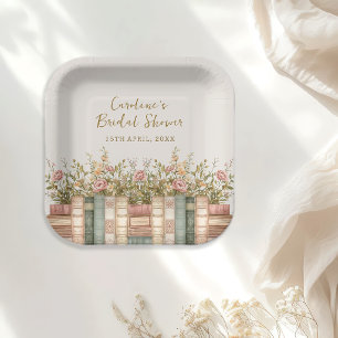 New Chapter Book Theme Bridal Shower Paper Plates