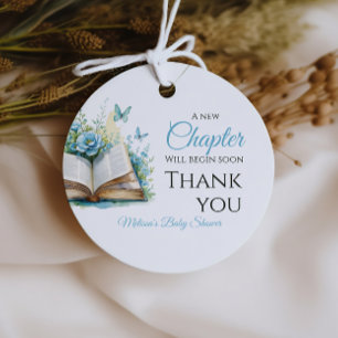 New Chapter Boy Blue Brunch StoryBook Baby Shower Favour Tags