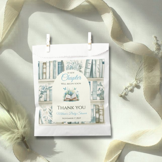 New Chapter Boy Library Book Baby Shower Decor Favour Bag (Creator Uploaded)