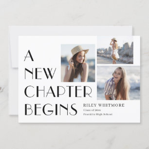 New Chapter Editable Colour Graduation Invitation
