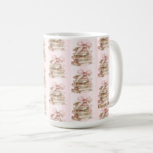 New Chapter Pink Bow Stripes Coffee Mug