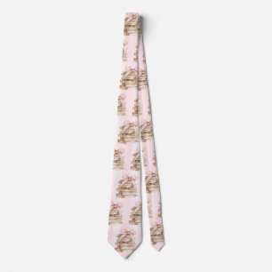 New Chapter Pink Bow Stripes Tie