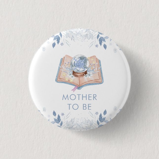 New Chapter Snowball Mother To Be Baby Shower  1 Inch Round Button (Front)