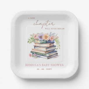 New Chapter Story book Gender Neutral Baby Shower Paper Plate