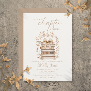 New Chapter Storybook Bow Baby Shower Invitation