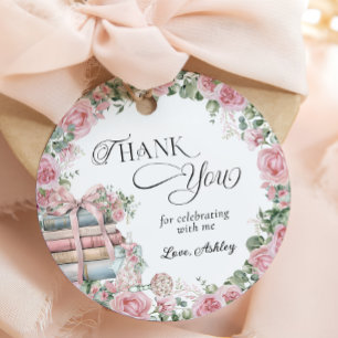 New Chapter Storybook Floral Baby Shower Favour Tags