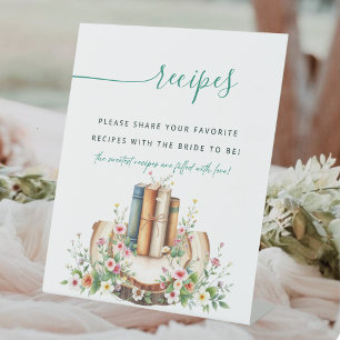 New Chapter Storybook Recipe Bridal Shower Sign
