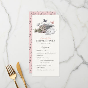 New Chapter Tea Book Pink Bridal Shower Program